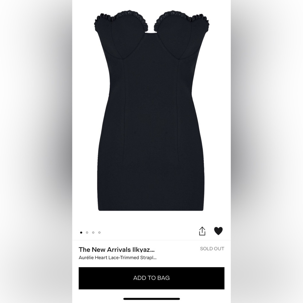 Worn once beautiful black mini dress bustier